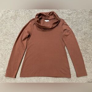 Indigenous Fair Trade Fashion Cowl Neck L/S Top Organic Cotton Women’s Size M
